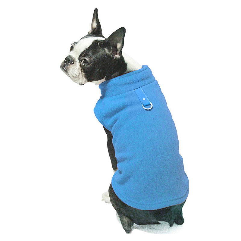 Dog clothing. Thickened, solid colour fleece.